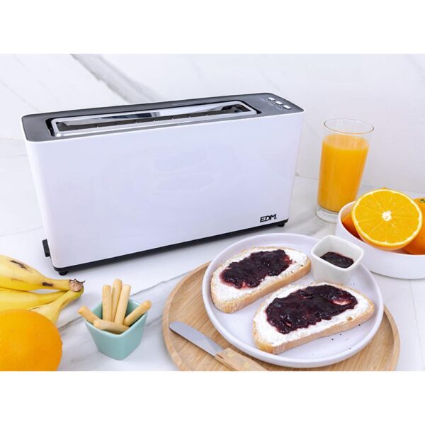 TOSTADORA RANURA LARGA  WHITE DESIGN 900W  EDM - Imagen 3