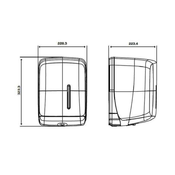 DISPENSADOR PAPEL MECHA TIMELESS ABS RECICLADO NEGRO JOFEL - Imagen 2