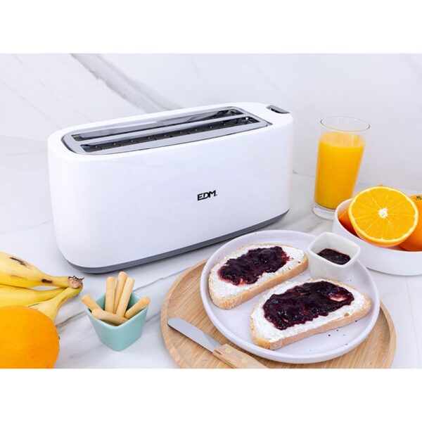 TOSTADORA DOBLE RANURA LARGA WHITE DESIGN 1400W EDM - Imagen 5