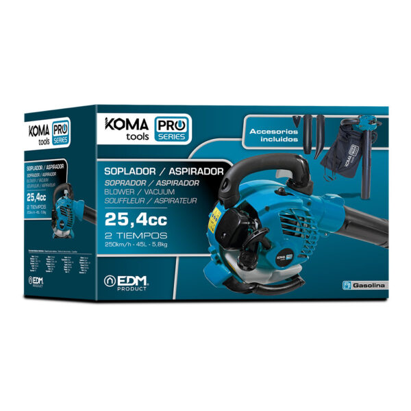 SOPLADOR ASPIRADOR A GASOLINA 25,4cc 0,75kW 1CV KOMA TOOLS - Imagen 3