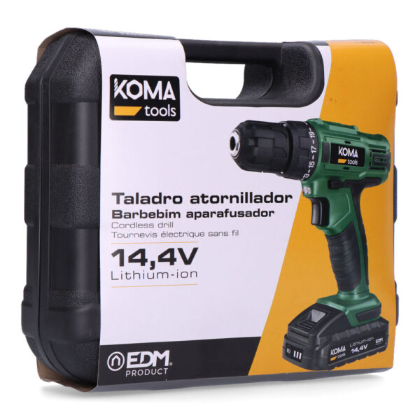 MALETIN CON TALADRO ATORNILLADOR A BATERIA 14.4 1.500mAh KOMA TOOLS - Imagen 5