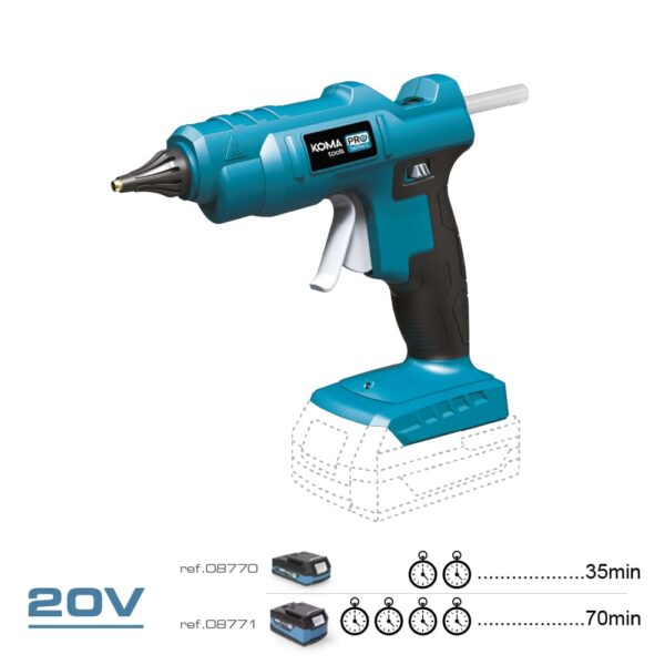 PISTOLA TERMOFUSIBLE 20 V - Imagen 2