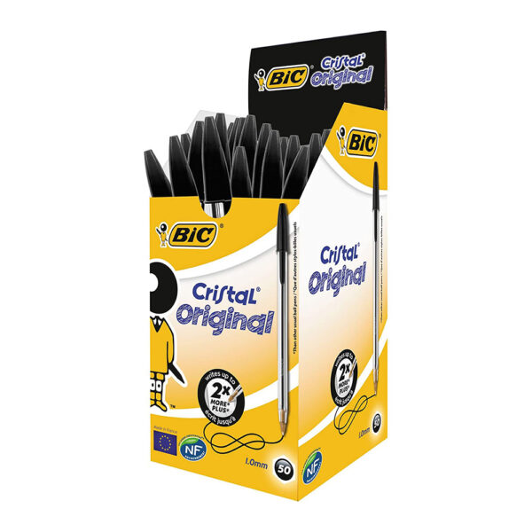 PACK 50 unid. BOLÍGRAFOS BIC CRISTAL NEGRO - Imagen 2