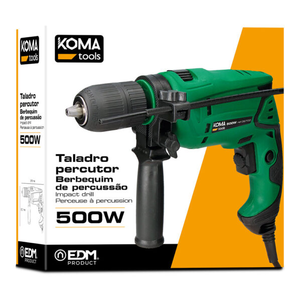 TALADRO PERCUTOR 500W 27x20cm KOMA TOOLS - Imagen 2