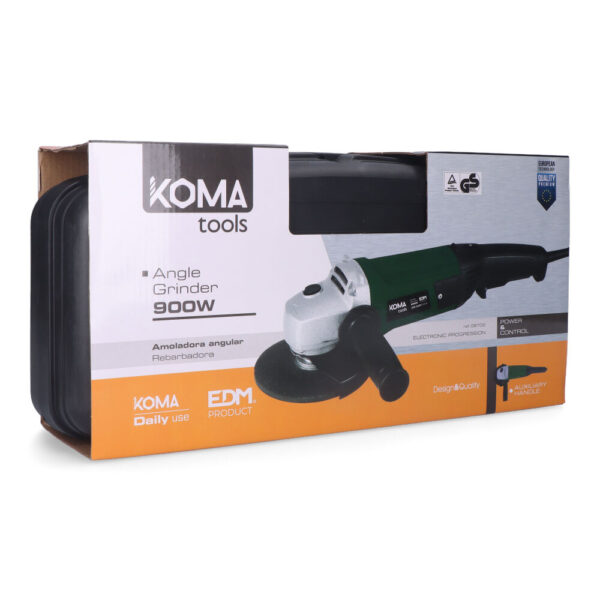 AMOLADORA ELECTRICA 900W Ø125mm 40x22cm KOMA TOOLS - Imagen 2