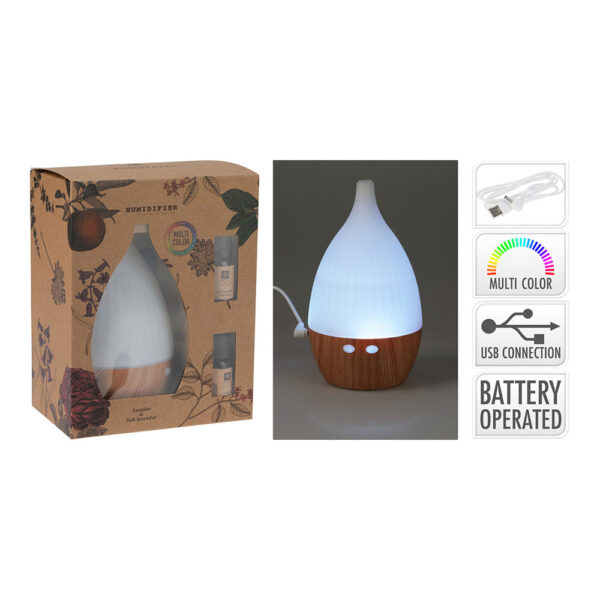 HUMIDIFICADOR CON AROMA, LED MULTICOLOR, USB, CC5056760, AROMA DI ROGITO