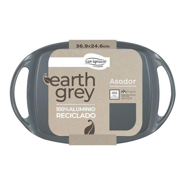 ASADOR 36,9 x 24,6 cm ALUMINIO FORJADO IND EARTH GREY SG-6755 SAN IGNACIO - Imagen 5