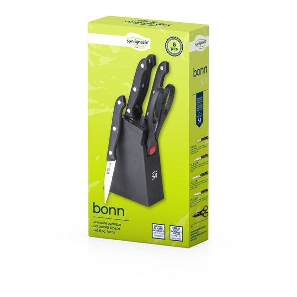 JUEGO DE 6 PIEZAS CUCHILLOS DE COCINA + TACOMA ACERO INOX SG-4181 SAN IGNACIO - Imagen 5