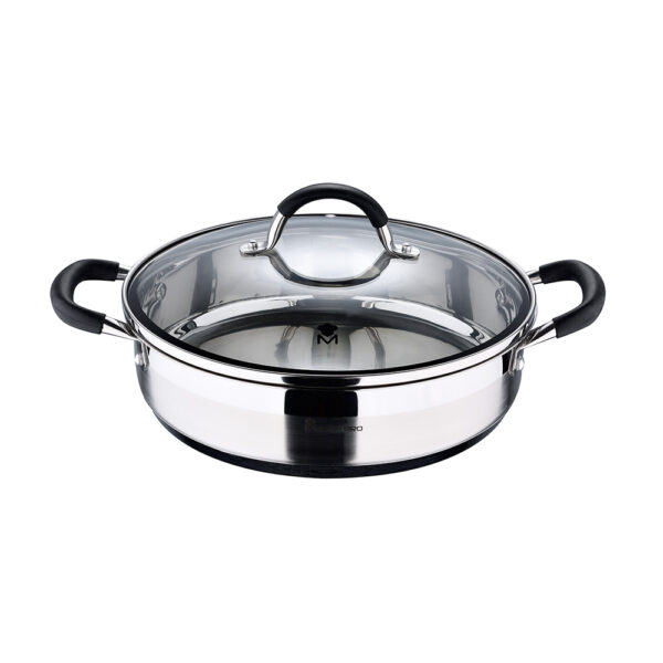 TARTERA Ø28x7,5cm 3,8L ACERO INOXIDABLE CON TAPA FOODIES BGMP-1503-BK MASTERPRO