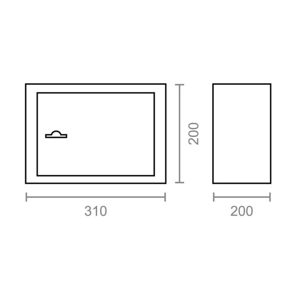 CAJA FUERTE DE LLAVE 310x200x200mm CFC5 NE 13387 MICEL - Imagen 3