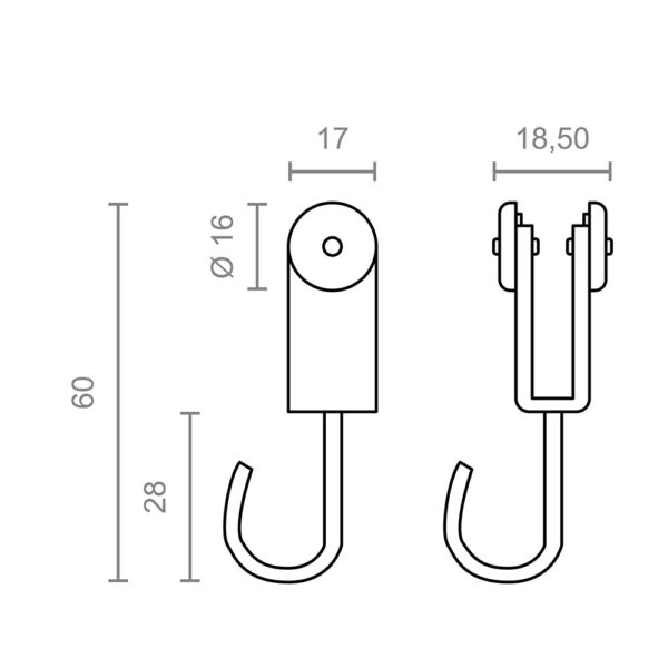 BLISTER DE 2  POLEAS PERFIL PERGOLA EXTERIOR TLD17 92576 MICEL - Imagen 3