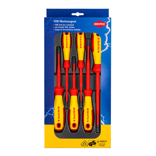 JUEGO DE DESTORNILLADORES VDE 6 PIEZAS KNIPEX 00 20 12V02 - Imagen 3