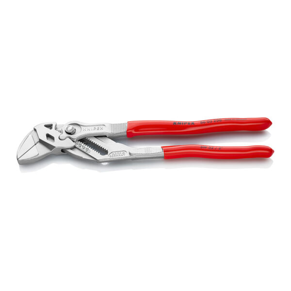 TENAZA LLAVE ALICATE Y LLAVE EN UNA SOLA HERRAMIENTA RECUBIERTOS DE PLÁSTICO CROMADO 250 MM 8603250 KNIPEX