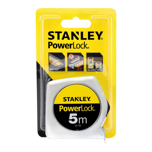 FLEXÓMETRO POWERLOCK CLASSIC 5m x 19mm 0-33-194 STANLEY - Imagen 2