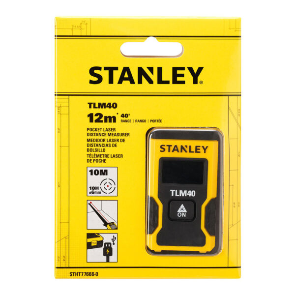 MEDIDOR LÁSER 12m DE BOLSILLO TML40. SOLO DISTANCIAS STHT77666-0 STANLEY - Imagen 2