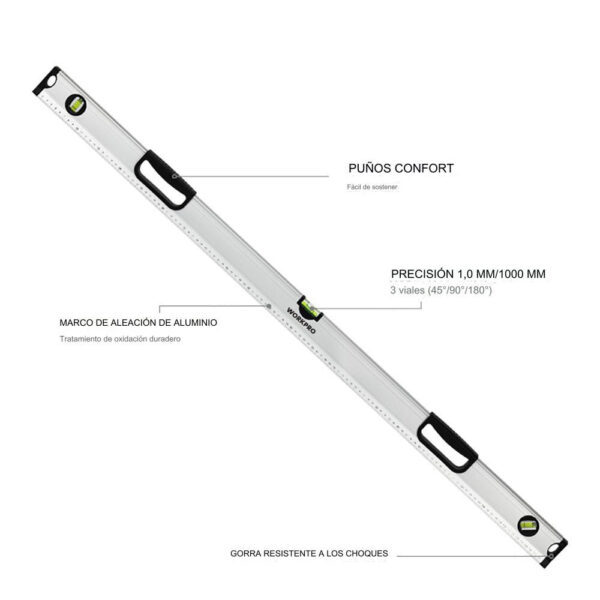 NIVEL DE BURBUJA 60cm. WORKPRO - Imagen 7