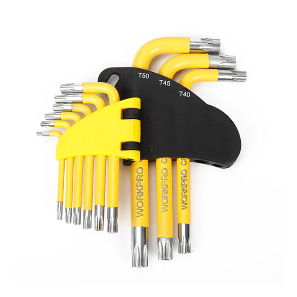 LLAVES TORX, JUEGO 9 PIEZAS, DE SEGURIDAD. WORKPRO - Imagen 2