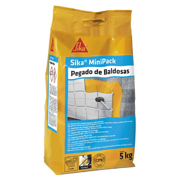 SIKAMINIPACK PEGADO DE BALDOSAS GRIS 5 Kg