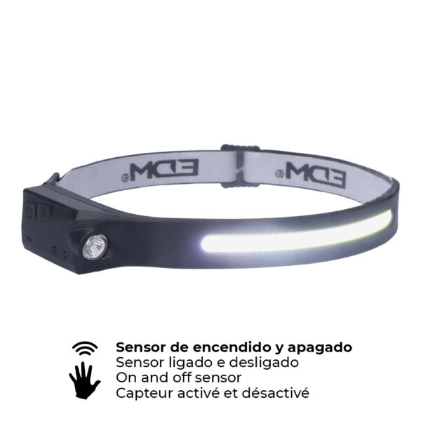 LINTERNA FRONTAL CON SENSOR RECARGABLE - Imagen 2