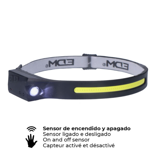 LINTERNA FRONTAL CON SENSOR RECARGABLE - Imagen 3