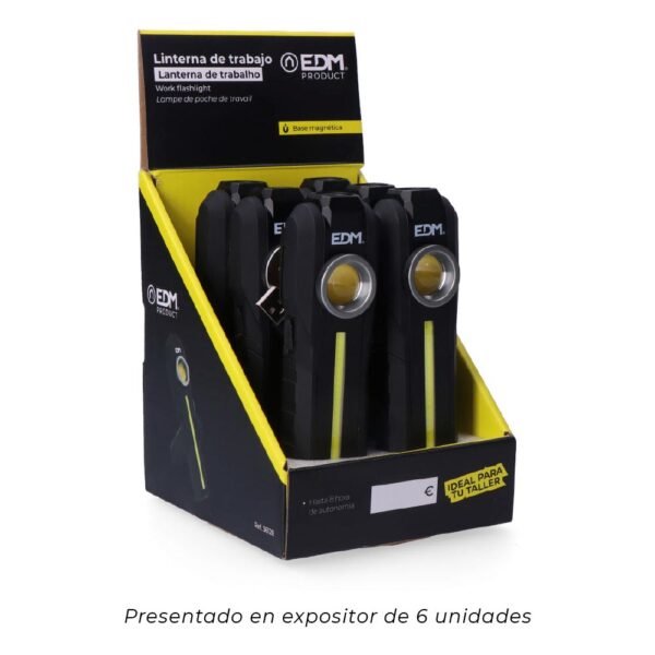 LINTERNA DE TRABAJO COB 200lm + 200lm + SPOT SUPERIOR 50lm - Imagen 5