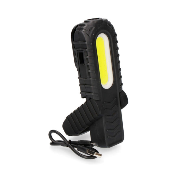 LINTERNA DE TRABAJO LED RECARGABLE CON USB. CON GANCHO + IMAN + SOPORTE. COB 5W 300 Lm / 3W 90 Lm - Imagen 7