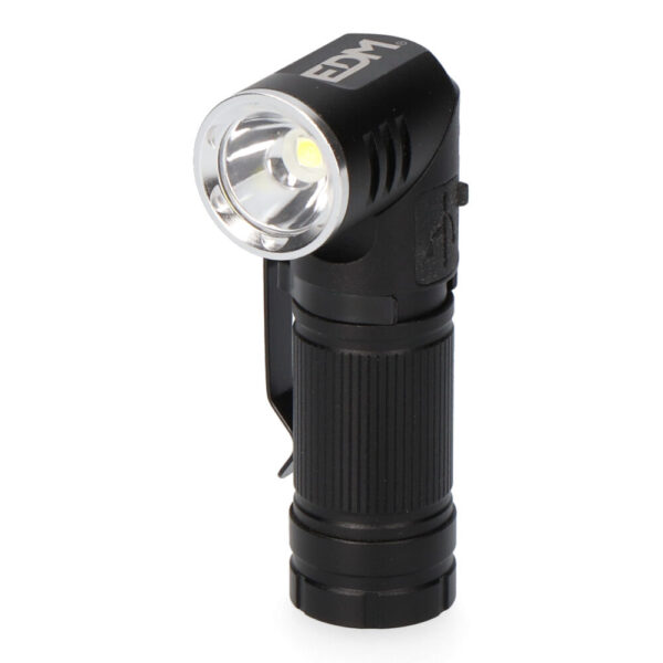 MINI LINTERNA LED 8W 450lm.CUERPO ALUMINIO, CABEZAL DIRECCIONABLE. RECARGABLE