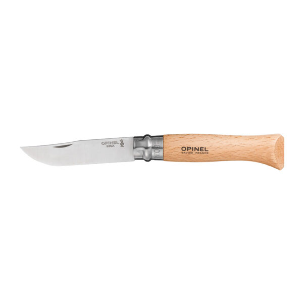 NAVAJA Nº9 DE ACERO INOXIDABLE HOJA 9cm. PUÑO MADERA DE HAYA. OPINEL