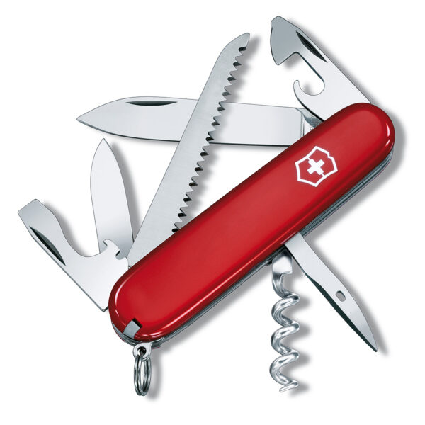 NAVAJA CAMPER ROJA, 13 FUNCIONES, 26x18x91mm, PESO 74g. VICTORINOX