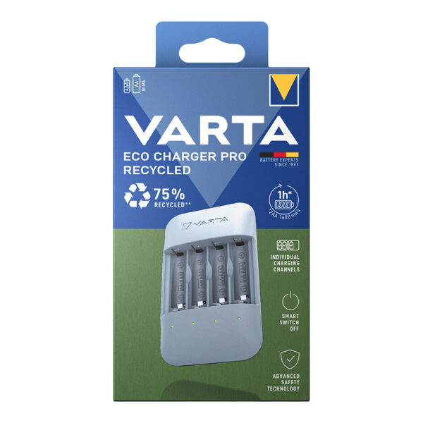 CARGADOR DE PILAS VARTA ECO CHARGER PRO RECYCLED