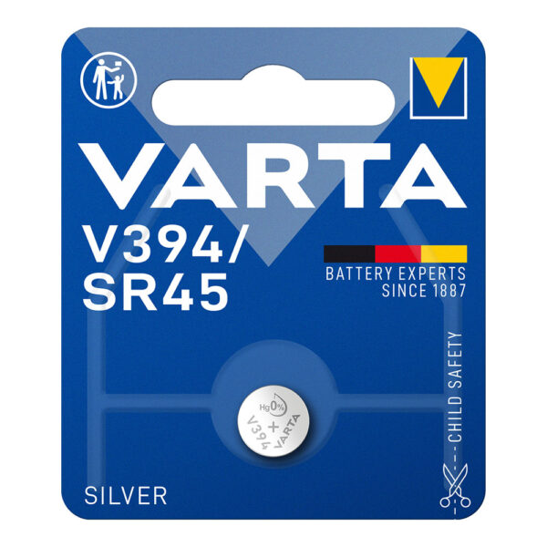 MICRO PILA DE BOTON VARTA SILVER SR45 - V394 1,55V (BLISTER 1 unid.) Ø9,5x3,6mm