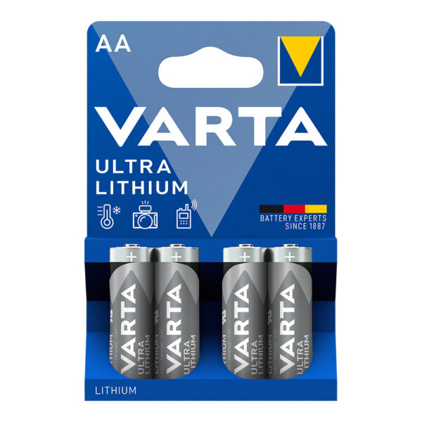 PILA VARTA ULTRA LITHIUM AA - LR06 (BLISTER 4 unid.) Ø14,5x50,5mm