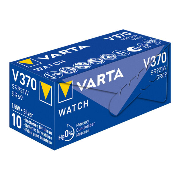 MICRO PILA DE BOTON VARTA SILVER SR69 - V370 1,55V (BLISTER 1 unid.) Ø9,5x2,15mm - Imagen 2