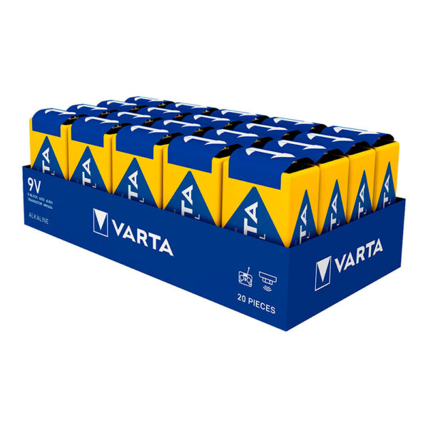 PACK DE 20 PILAS 9V - 6LR61 VARTA INDUSTRIAL PRO 26,5x17,5x48,5mm - Imagen 2