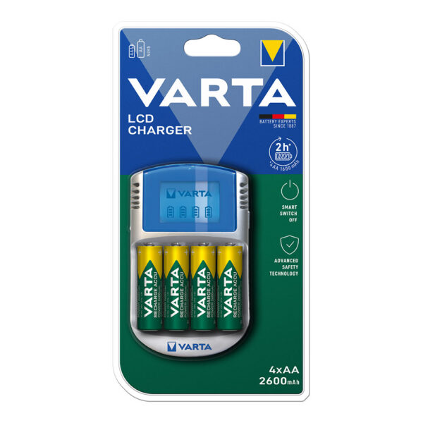 CARGADOR VARTA LCD CHARGER PARA PILAS AA Y AAA