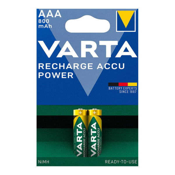 BLISTER 2 PILAS AAA 800mAh  RECARGABLE  ACCU POWER VARTA