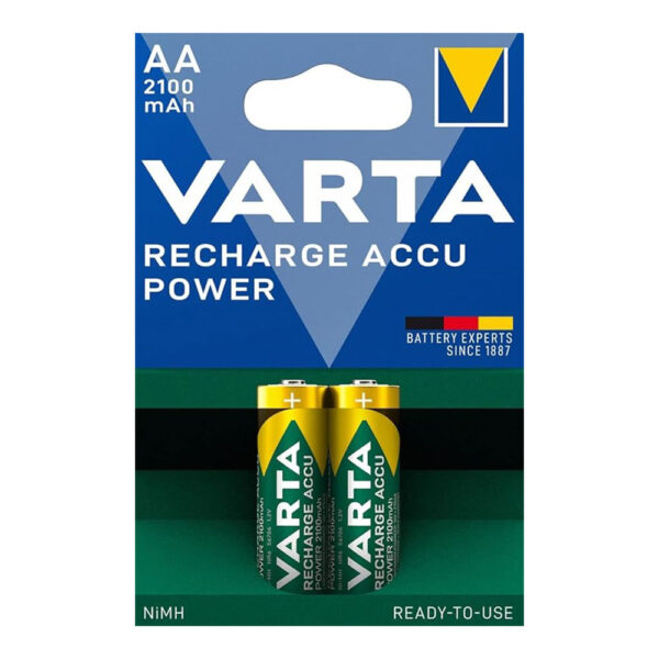 BLISTER 2 PILAS AA 2100mAh  RECARGABLE  ACCU POWER VARTA