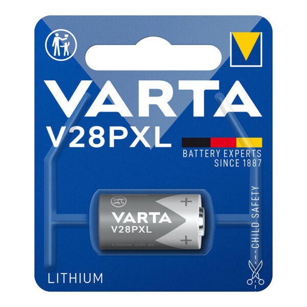 PILA VARTA LITHIUM V28PXL 6V (BLISTER 1 unid.) Ø13x25,1mm