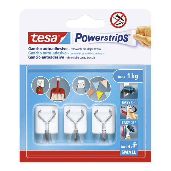 GANCHO AUTOADHESIVO POWERSTRIPS S, BLANCO