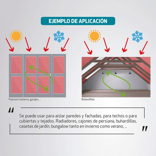 AISLAMIENTO TERMICO REFLECTANTE MULTICAPA 1,20x5m - Imagen 3