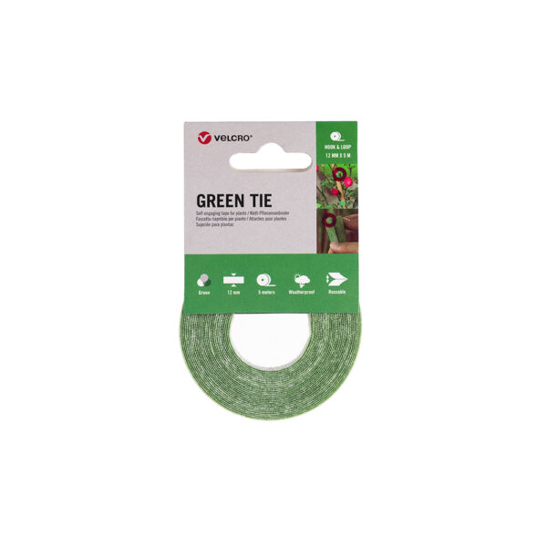 VELCRO® CINTA SUJECIÓN PLANTAS, VERDE, 12 mm x 5 m - Imagen 2