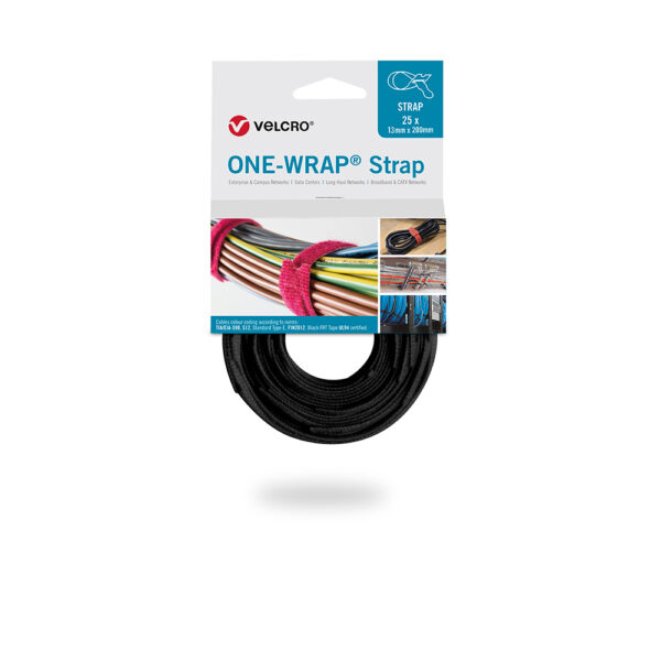 VELCRO® BRIDA ONE-WRAP® STRAP, NEGRA, 25 UNIDADES, 13X200MM - Imagen 4