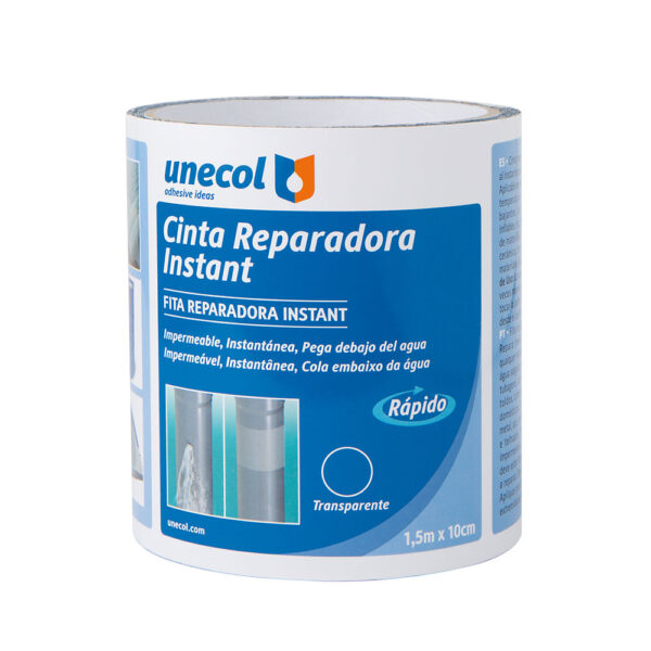 CINTA REPARACION INSTANT 10cm x 1,5m TRANSPARENTE A7711 UNECOL