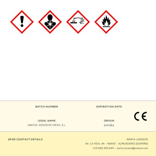 PVC UNEPLAS, BOTE METÁLICO 500ml CON PINCEL A2041 UNECOL - Imagen 2