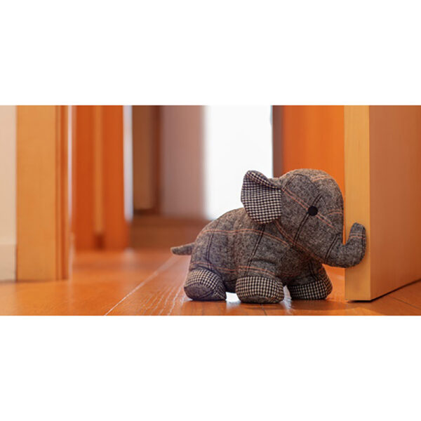 TOPE TEXTIL SUJETAPUERTAS 1kg ELEFANTE GRIS. INOFIX - Imagen 2