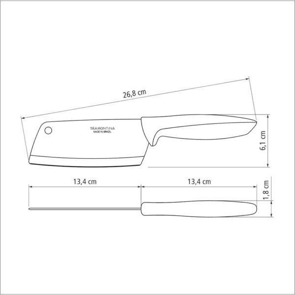 HACHUELA 5" PLENUS NEGRO 12,7cm TRAMONTINA - Imagen 3