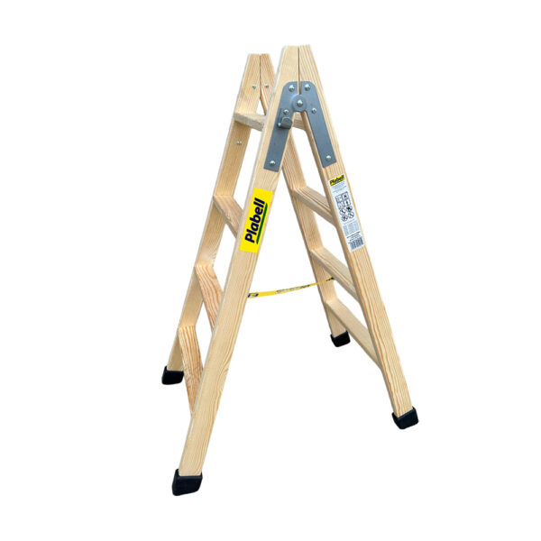 ESCALERA DE MADERA 4 PELDAÑOS 114cm PLABELL