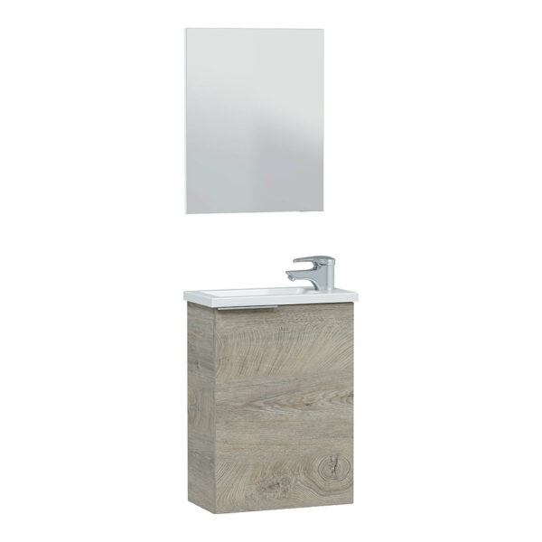 MUEBLE 40 1 PUERTA+ ESPEJO + LAVABO COMPACT