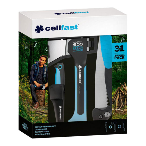 KIT DE CAMPING 3 HERRAMIENTAS DE CORTE CELLFAST - Imagen 5