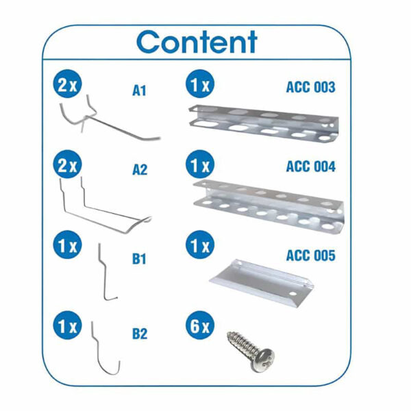 BOLSA 9 UND. BT-PANEL (6 GANCHOS+3 ACCS) AC012. SIMON RACK - Imagen 3